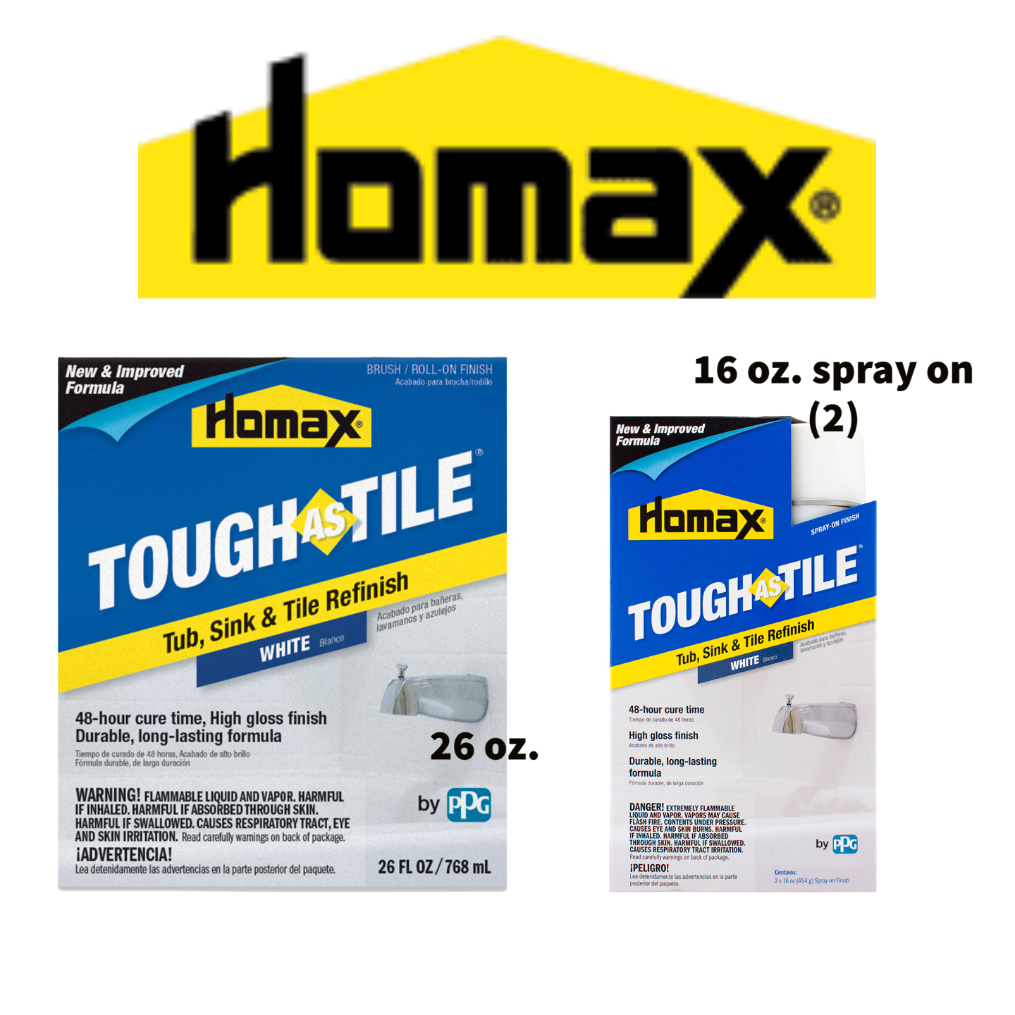 Homax Tough As Tile Epoxy Tub & Tile Finish White, 26 oz.